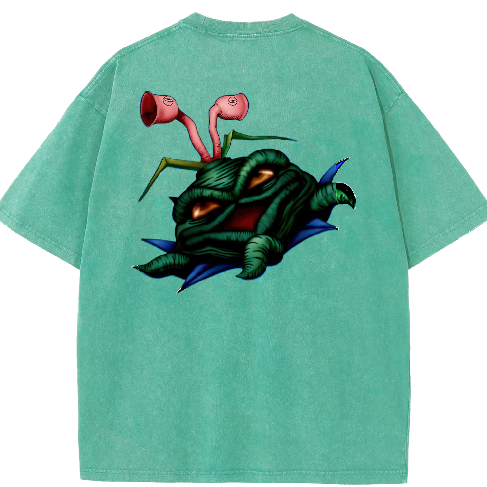 （画像用） 遊☆戯☆王 Yu-Gi-Oh! 綿100% ヴィンテージ風 半袖Tシャツ（背面プリント）